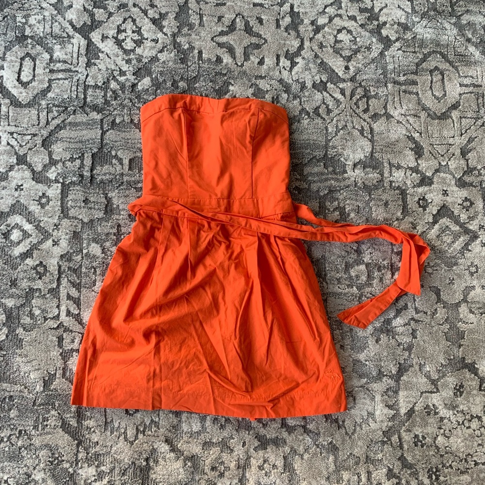 Abercrombie & Fitch orange strapless mini dress S